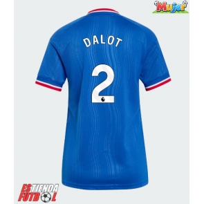 Manchester United Diogo Dalot #2 Segunda Equipación Mujer 2026-27 Manga Corta
